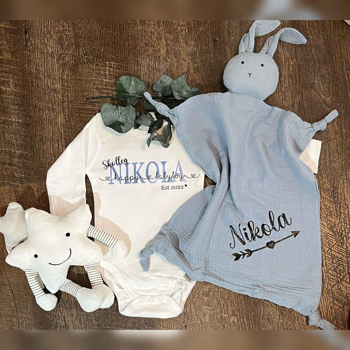 Baby-Geschenkset Body/Kuscheltier