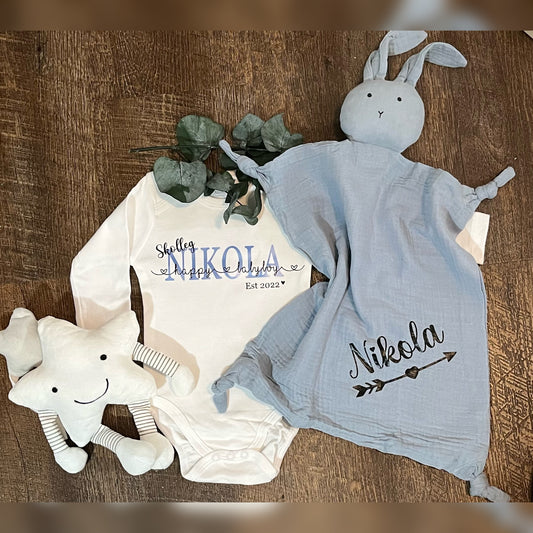 Baby-Geschenkset Body/Kuscheltier