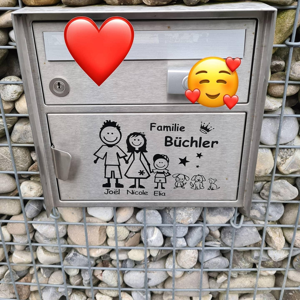 Briefkasten-Sticker Family