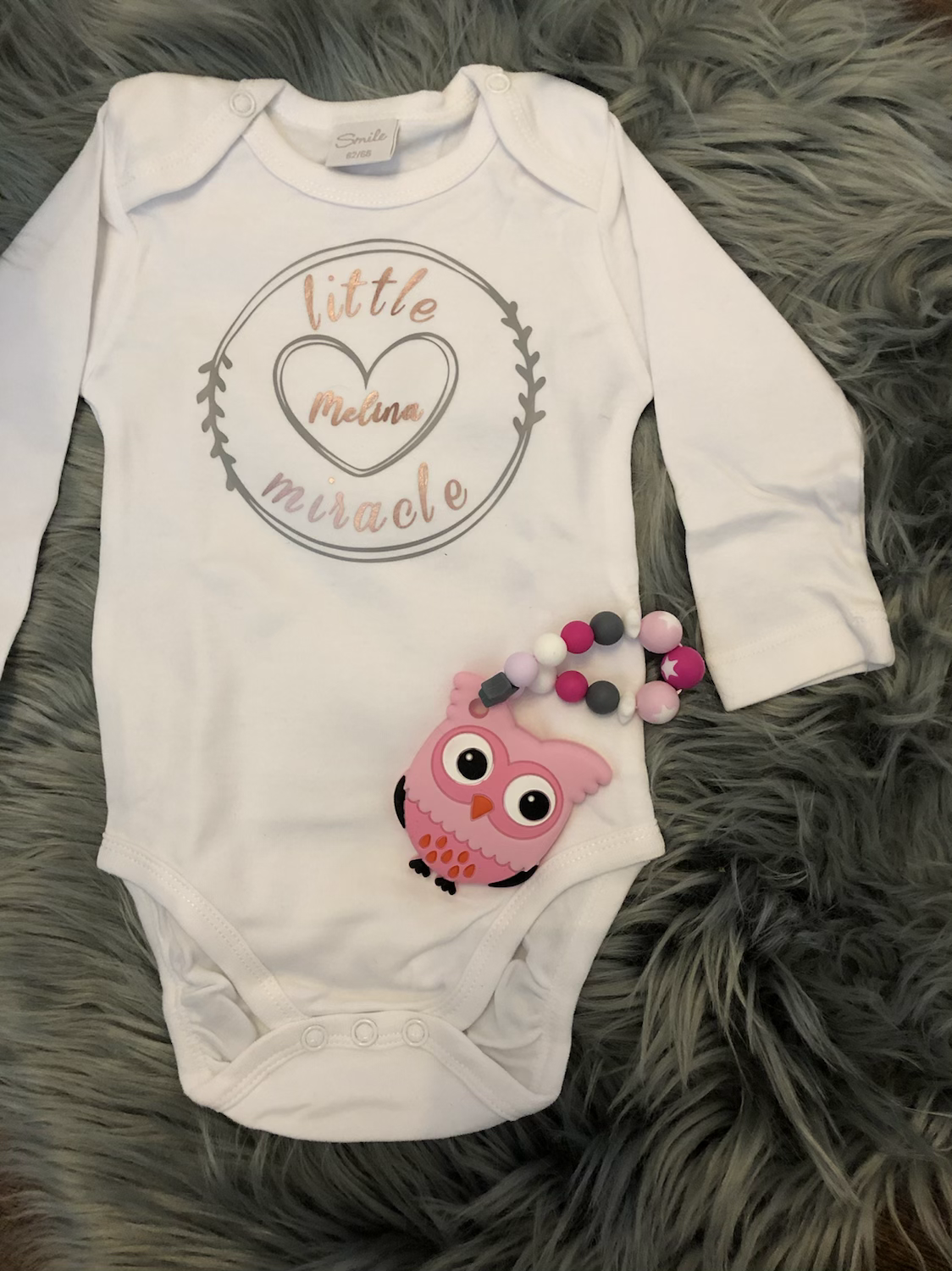 Baby-Geschenkset Body/3eck-Tüechli
