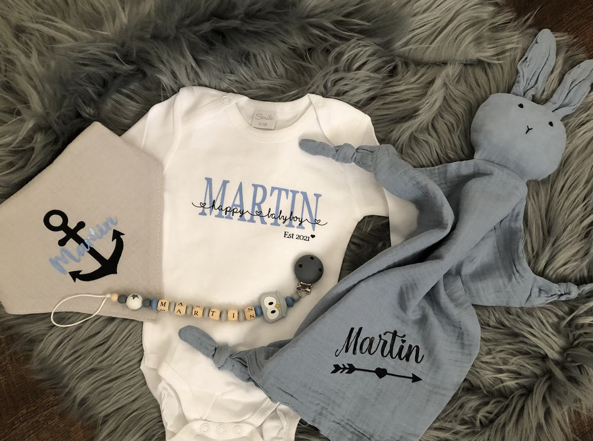 Baby-Geschenkset Kuscheltier/Nuggikette