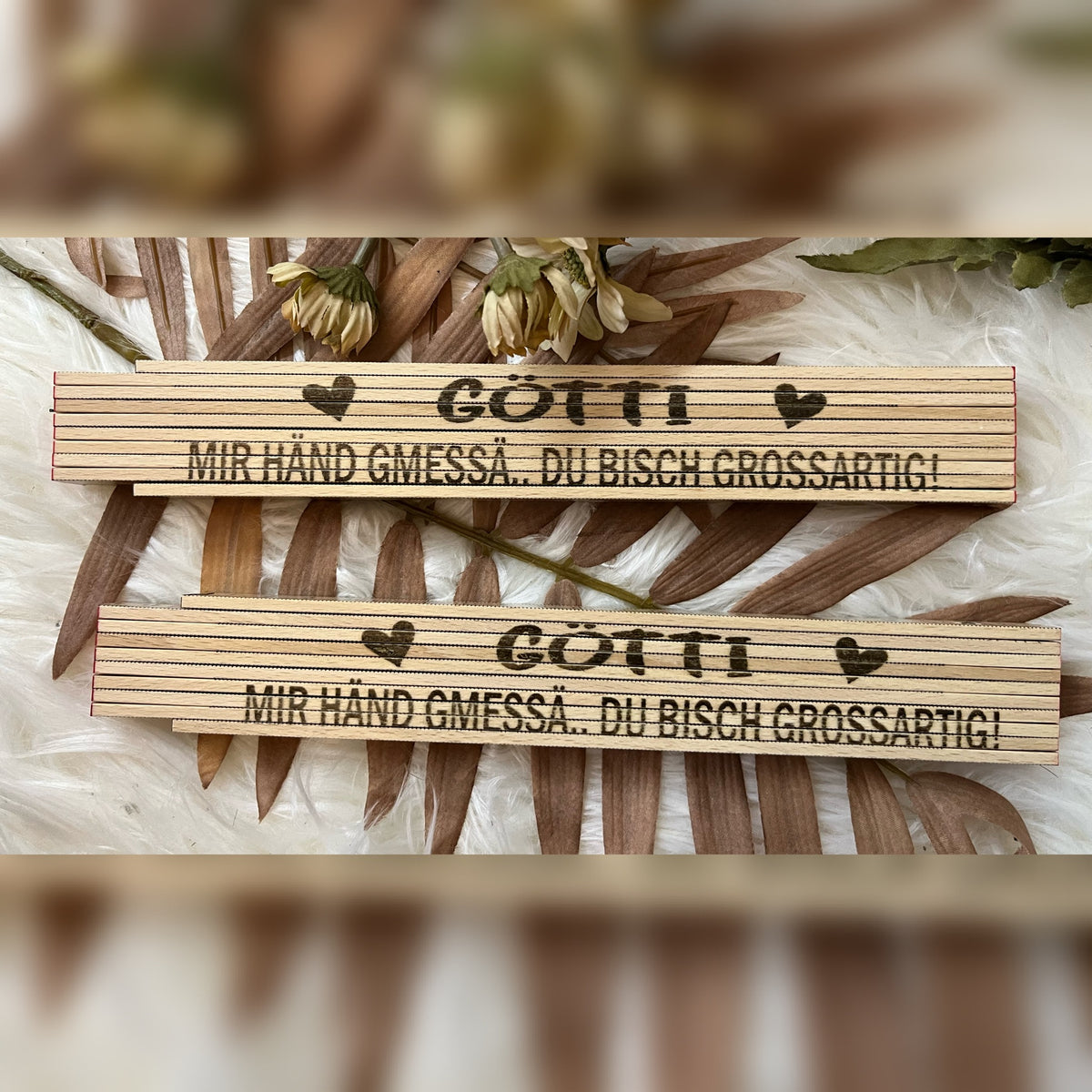 Meter gelasert Holz einseitig