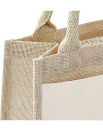 Jute-Tasche mit Baumwollaufsatz M