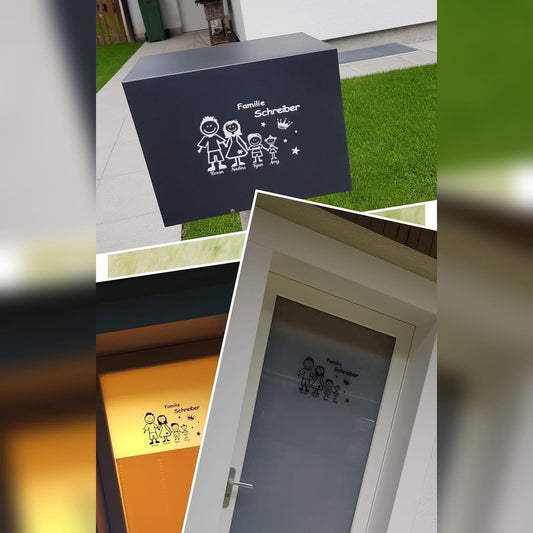 Briefkasten-Sticker Family