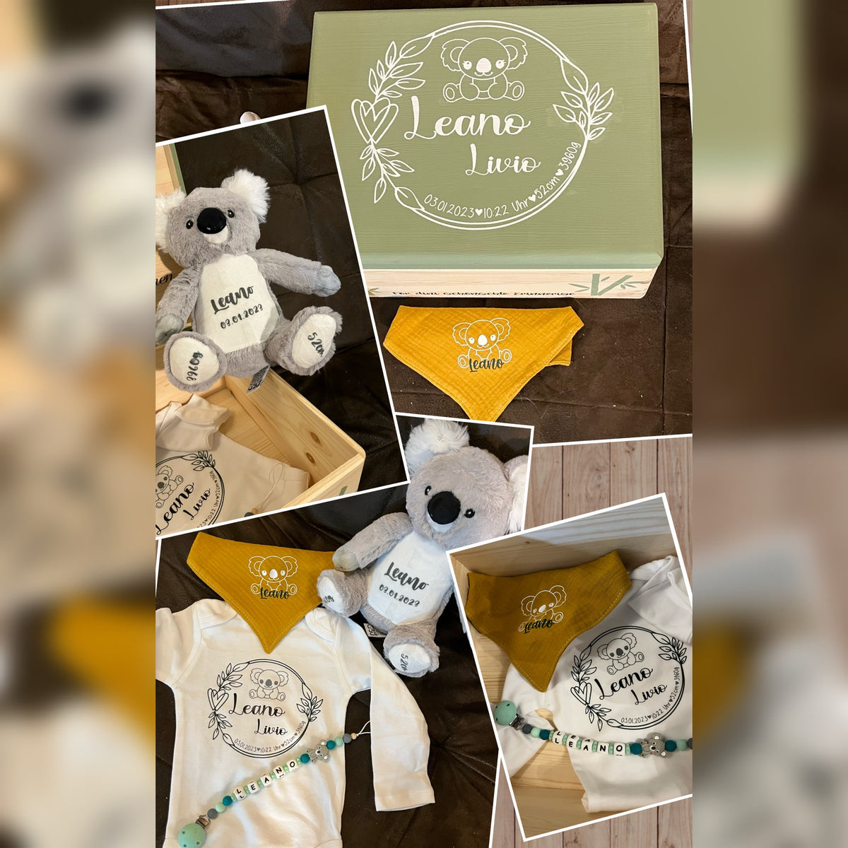 Baby-Geschenkset Body/Nuggikette