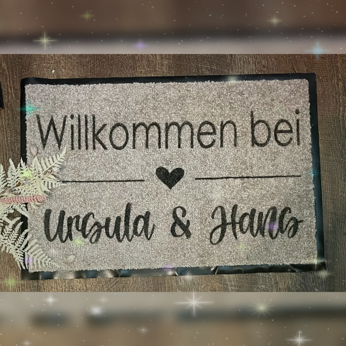 Fussmatte waschbar gelasert