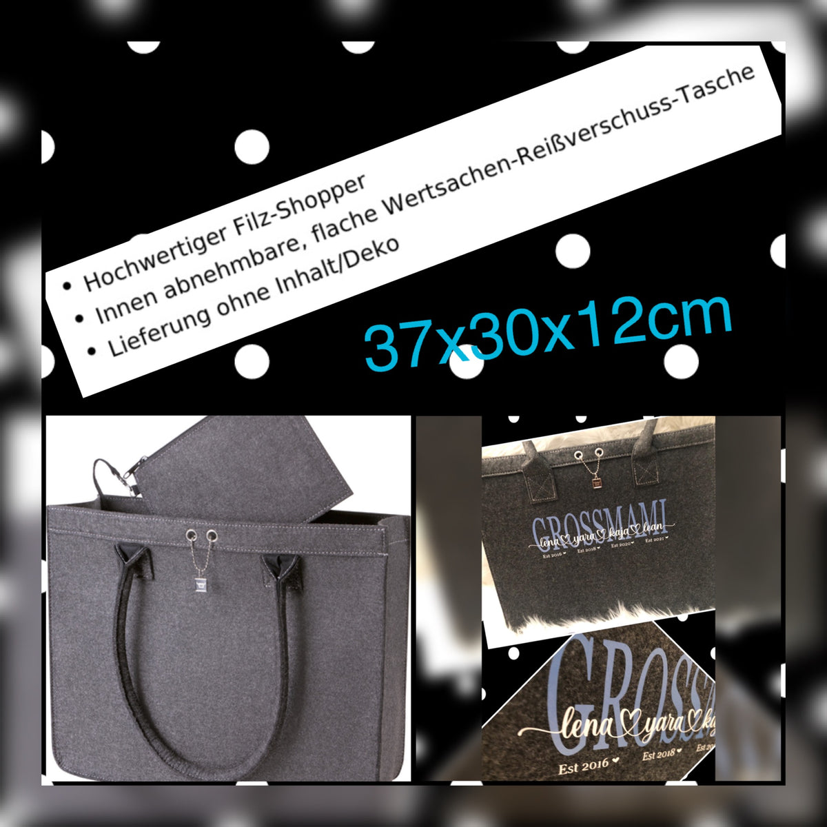 Filz-Tasche edel