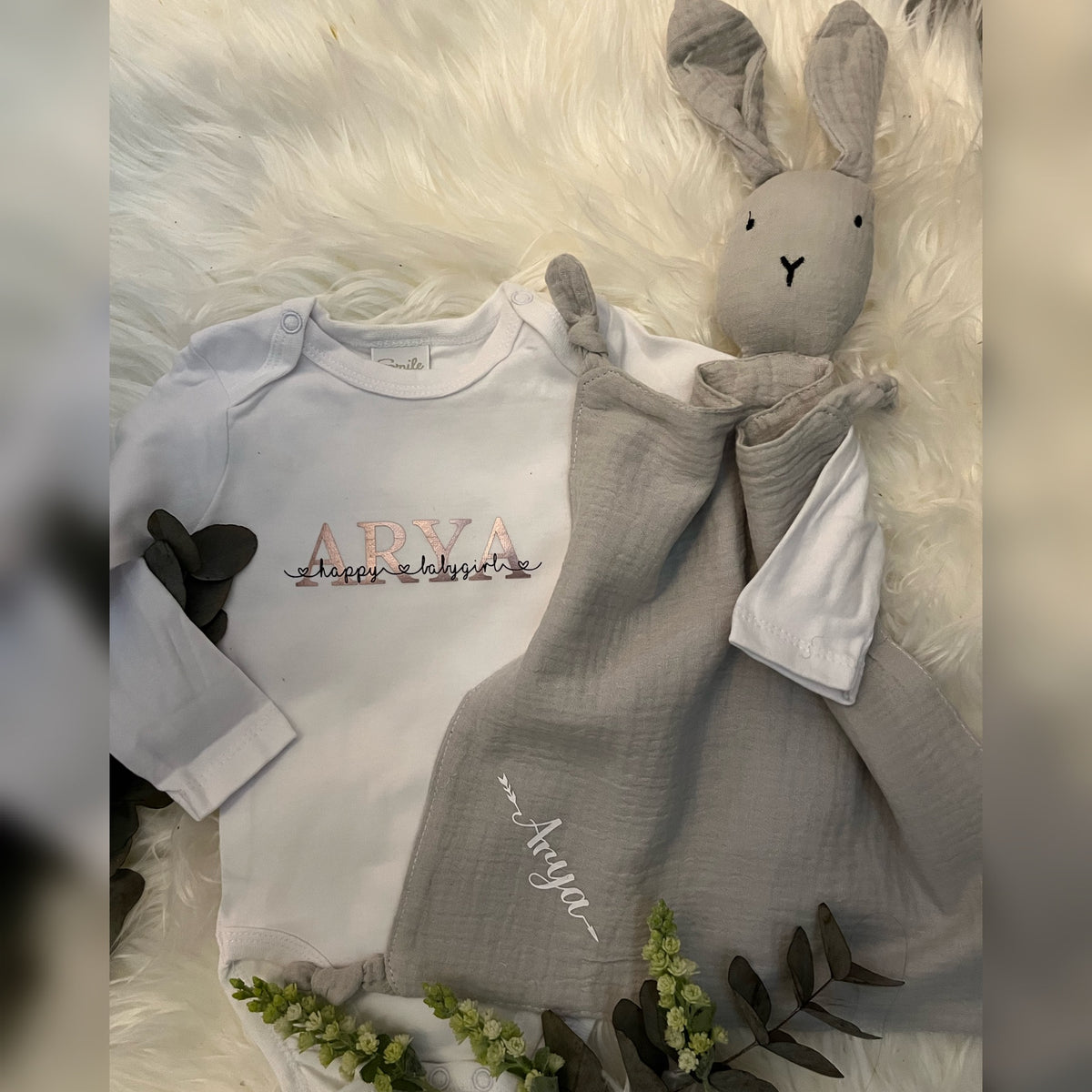 Baby-Geschenkset Body/Kuscheltier