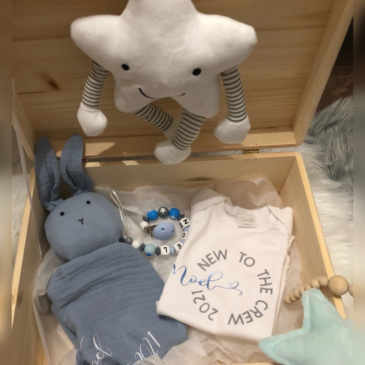 Baby-Geschenkset Body/Kuscheltier